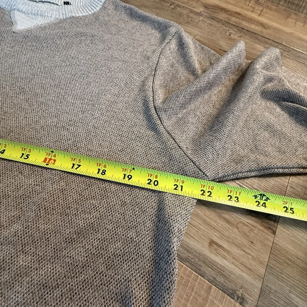 Joe's Jeans Tan Heathered Crew Neck Sweater * LARGE Casual Elevated Quiet‎ Lux
